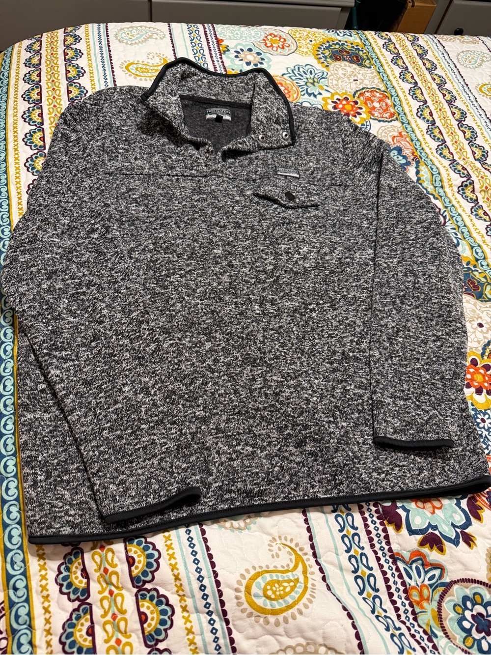Free Nature Heathered Gray Quarter-Snap Pullover